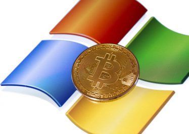 bitcoin and windows background.