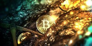 Bitcoin mining in deep golden cave