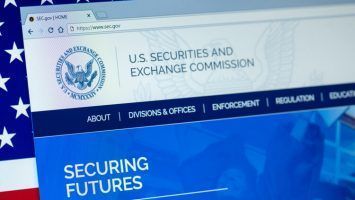 Website of U.S. Securities and Exchange Commission displayed on the computer screen. SEC is an independent agency of the United States federal government.