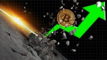 Bitcoin Price Boosts Crypto Market Value to New All-Time High with Green Arrow Graph